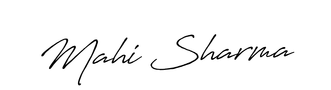How to make Mahi Sharma signature? Antro_Vectra_Bolder is a professional autograph style. Create handwritten signature for Mahi Sharma name. Mahi Sharma signature style 7 images and pictures png