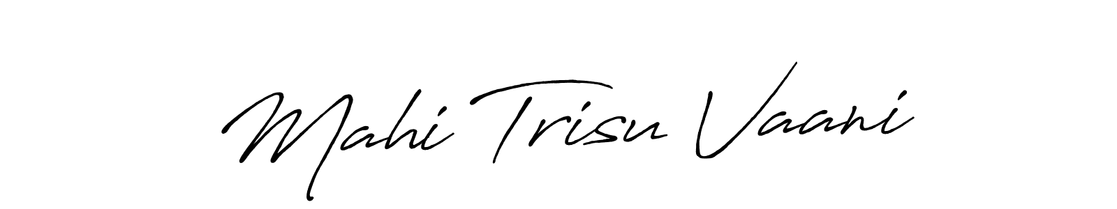 Use a signature maker to create a handwritten signature online. With this signature software, you can design (Antro_Vectra_Bolder) your own signature for name Mahi Trisu Vaani. Mahi Trisu Vaani signature style 7 images and pictures png