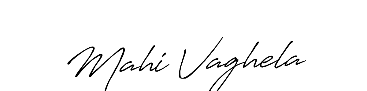 Use a signature maker to create a handwritten signature online. With this signature software, you can design (Antro_Vectra_Bolder) your own signature for name Mahi Vaghela. Mahi Vaghela signature style 7 images and pictures png