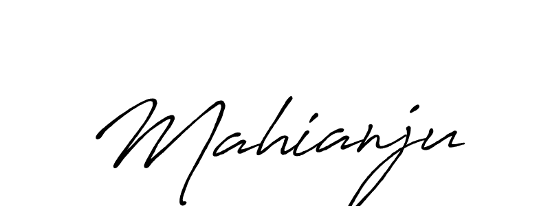 You should practise on your own different ways (Antro_Vectra_Bolder) to write your name (Mahianju) in signature. don't let someone else do it for you. Mahianju signature style 7 images and pictures png