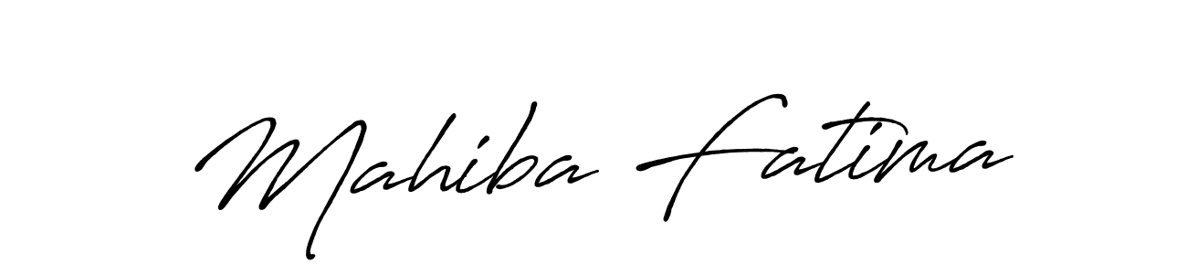 How to make Mahiba Fatima name signature. Use Antro_Vectra_Bolder style for creating short signs online. This is the latest handwritten sign. Mahiba Fatima signature style 7 images and pictures png