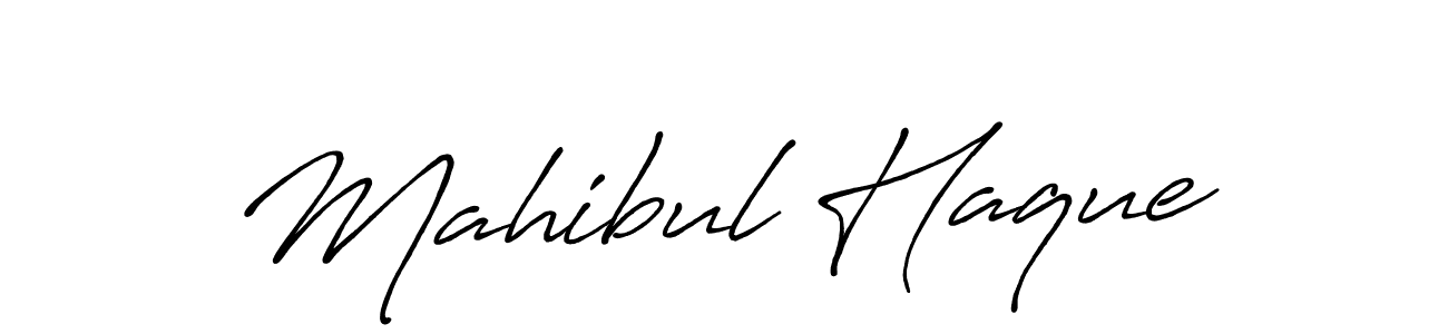 Create a beautiful signature design for name Mahibul Haque. With this signature (Antro_Vectra_Bolder) fonts, you can make a handwritten signature for free. Mahibul Haque signature style 7 images and pictures png