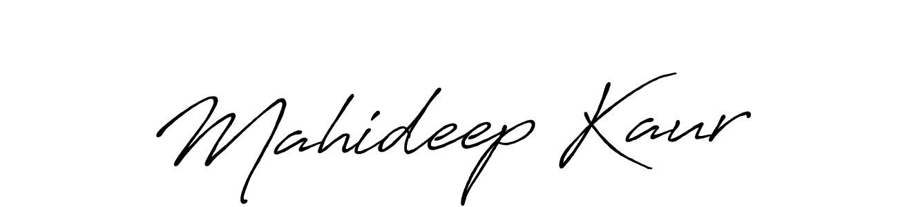 Mahideep Kaur stylish signature style. Best Handwritten Sign (Antro_Vectra_Bolder) for my name. Handwritten Signature Collection Ideas for my name Mahideep Kaur. Mahideep Kaur signature style 7 images and pictures png