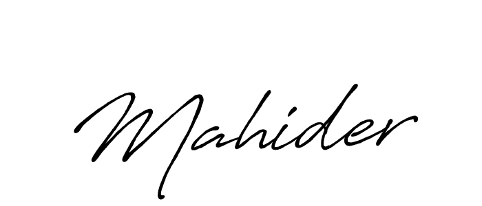 Create a beautiful signature design for name Mahider. With this signature (Antro_Vectra_Bolder) fonts, you can make a handwritten signature for free. Mahider signature style 7 images and pictures png