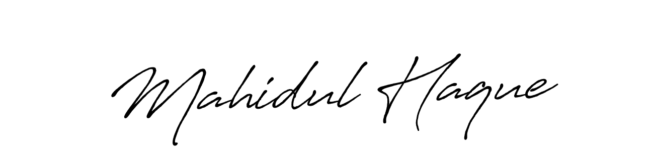 Use a signature maker to create a handwritten signature online. With this signature software, you can design (Antro_Vectra_Bolder) your own signature for name Mahidul Haque. Mahidul Haque signature style 7 images and pictures png