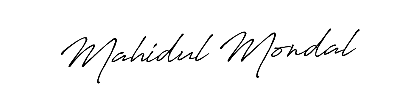 Create a beautiful signature design for name Mahidul Mondal. With this signature (Antro_Vectra_Bolder) fonts, you can make a handwritten signature for free. Mahidul Mondal signature style 7 images and pictures png