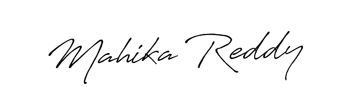 Mahika Reddy stylish signature style. Best Handwritten Sign (Antro_Vectra_Bolder) for my name. Handwritten Signature Collection Ideas for my name Mahika Reddy. Mahika Reddy signature style 7 images and pictures png