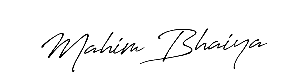 Design your own signature with our free online signature maker. With this signature software, you can create a handwritten (Antro_Vectra_Bolder) signature for name Mahim Bhaiya. Mahim Bhaiya signature style 7 images and pictures png