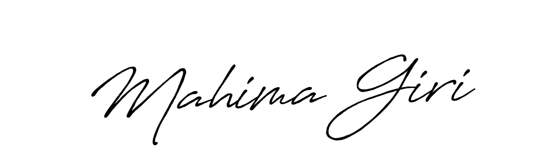 Also we have Mahima Giri name is the best signature style. Create professional handwritten signature collection using Antro_Vectra_Bolder autograph style. Mahima Giri signature style 7 images and pictures png