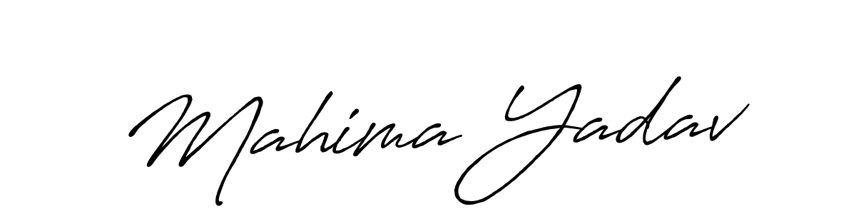 Design your own signature with our free online signature maker. With this signature software, you can create a handwritten (Antro_Vectra_Bolder) signature for name Mahima Yadav. Mahima Yadav signature style 7 images and pictures png