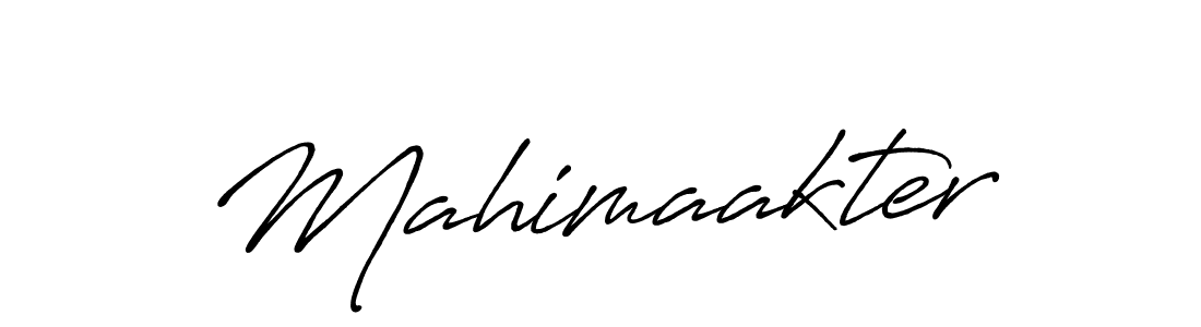 How to make Mahimaakter name signature. Use Antro_Vectra_Bolder style for creating short signs online. This is the latest handwritten sign. Mahimaakter signature style 7 images and pictures png