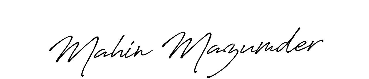 Mahin Mazumder stylish signature style. Best Handwritten Sign (Antro_Vectra_Bolder) for my name. Handwritten Signature Collection Ideas for my name Mahin Mazumder. Mahin Mazumder signature style 7 images and pictures png