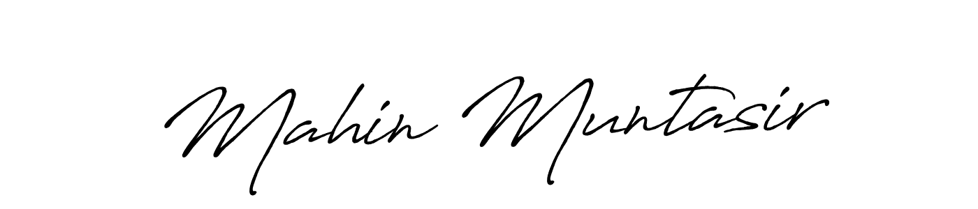 Mahin Muntasir stylish signature style. Best Handwritten Sign (Antro_Vectra_Bolder) for my name. Handwritten Signature Collection Ideas for my name Mahin Muntasir. Mahin Muntasir signature style 7 images and pictures png