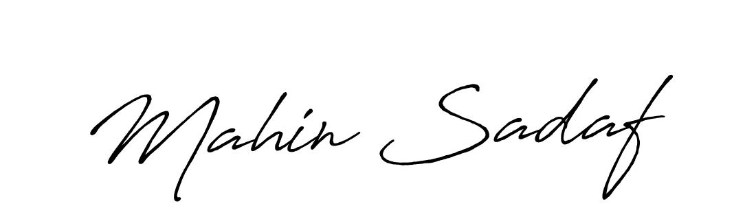 Create a beautiful signature design for name Mahin Sadaf. With this signature (Antro_Vectra_Bolder) fonts, you can make a handwritten signature for free. Mahin Sadaf signature style 7 images and pictures png