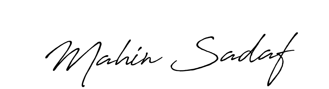 Create a beautiful signature design for name Mahin Sadaf. With this signature (Antro_Vectra_Bolder) fonts, you can make a handwritten signature for free. Mahin Sadaf signature style 7 images and pictures png