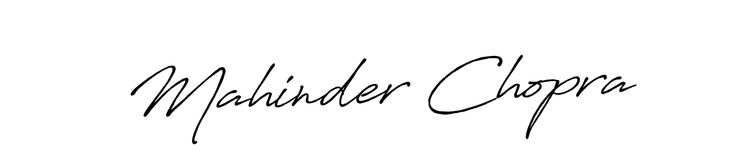 It looks lik you need a new signature style for name Mahinder Chopra. Design unique handwritten (Antro_Vectra_Bolder) signature with our free signature maker in just a few clicks. Mahinder Chopra signature style 7 images and pictures png