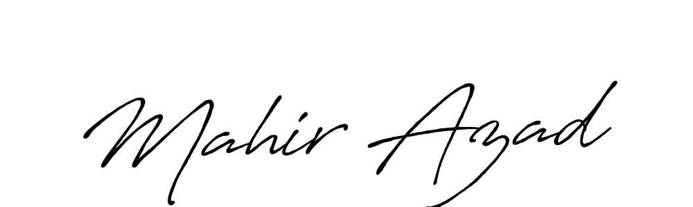 How to make Mahir Azad name signature. Use Antro_Vectra_Bolder style for creating short signs online. This is the latest handwritten sign. Mahir Azad signature style 7 images and pictures png