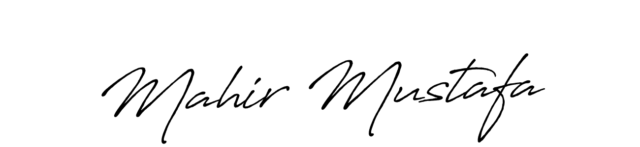 Make a beautiful signature design for name Mahir Mustafa. With this signature (Antro_Vectra_Bolder) style, you can create a handwritten signature for free. Mahir Mustafa signature style 7 images and pictures png