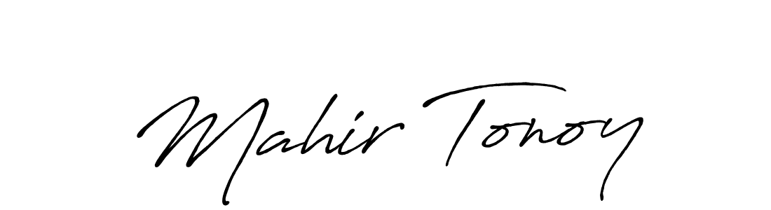 How to make Mahir Tonoy name signature. Use Antro_Vectra_Bolder style for creating short signs online. This is the latest handwritten sign. Mahir Tonoy signature style 7 images and pictures png