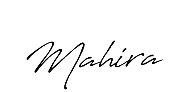 Use a signature maker to create a handwritten signature online. With this signature software, you can design (Antro_Vectra_Bolder) your own signature for name Mahira. Mahira signature style 7 images and pictures png
