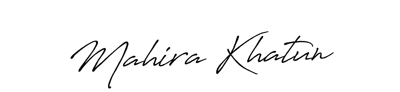 Use a signature maker to create a handwritten signature online. With this signature software, you can design (Antro_Vectra_Bolder) your own signature for name Mahira Khatun. Mahira Khatun signature style 7 images and pictures png