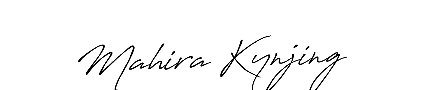 Make a beautiful signature design for name Mahira Kynjing. With this signature (Antro_Vectra_Bolder) style, you can create a handwritten signature for free. Mahira Kynjing signature style 7 images and pictures png