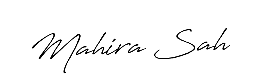 The best way (Antro_Vectra_Bolder) to make a short signature is to pick only two or three words in your name. The name Mahira Sah include a total of six letters. For converting this name. Mahira Sah signature style 7 images and pictures png