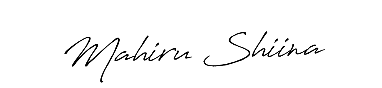 Make a beautiful signature design for name Mahiru Shiina. With this signature (Antro_Vectra_Bolder) style, you can create a handwritten signature for free. Mahiru Shiina signature style 7 images and pictures png
