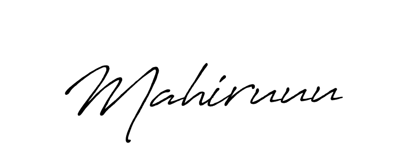 How to make Mahiruuu name signature. Use Antro_Vectra_Bolder style for creating short signs online. This is the latest handwritten sign. Mahiruuu signature style 7 images and pictures png