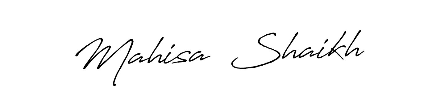 Similarly Antro_Vectra_Bolder is the best handwritten signature design. Signature creator online .You can use it as an online autograph creator for name Mahisa  Shaikh. Mahisa  Shaikh signature style 7 images and pictures png