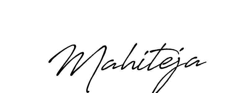 Antro_Vectra_Bolder is a professional signature style that is perfect for those who want to add a touch of class to their signature. It is also a great choice for those who want to make their signature more unique. Get Mahiteja name to fancy signature for free. Mahiteja signature style 7 images and pictures png