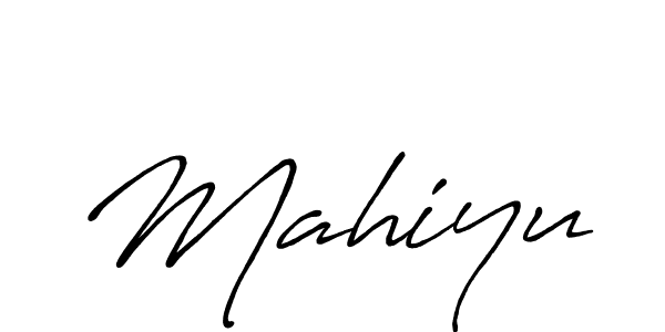 Make a beautiful signature design for name Mahiyu. With this signature (Antro_Vectra_Bolder) style, you can create a handwritten signature for free. Mahiyu signature style 7 images and pictures png