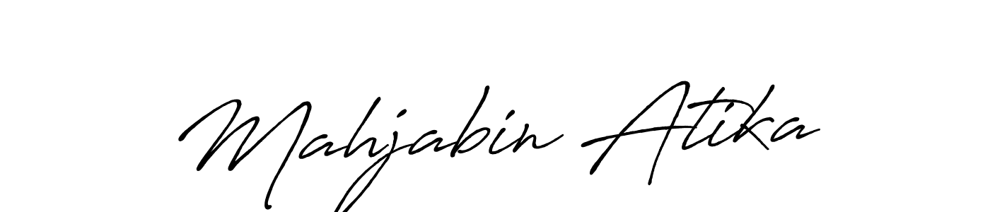 How to make Mahjabin Atika signature? Antro_Vectra_Bolder is a professional autograph style. Create handwritten signature for Mahjabin Atika name. Mahjabin Atika signature style 7 images and pictures png