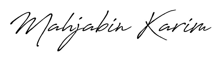 Create your official email sign-off with Mahjabin Karim name in Antro_Vectra_Bolder style. Crisp, clean, and perfectly legible across all screens. Mahjabin Karim signature style 7 images and pictures png