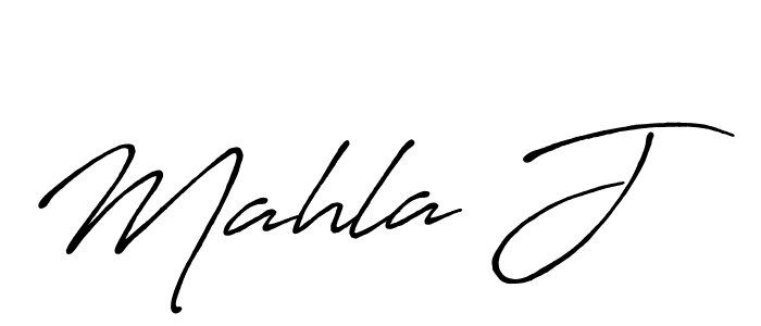 Design your own signature with our free online signature maker. With this signature software, you can create a handwritten (Antro_Vectra_Bolder) signature for name Mahla J. Mahla J signature style 7 images and pictures png