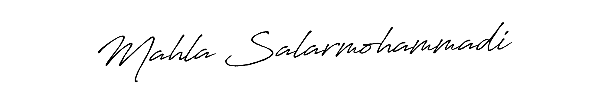 The best way (Antro_Vectra_Bolder) to make a short signature is to pick only two or three words in your name. The name Mahla Salarmohammadi include a total of six letters. For converting this name. Mahla Salarmohammadi signature style 7 images and pictures png