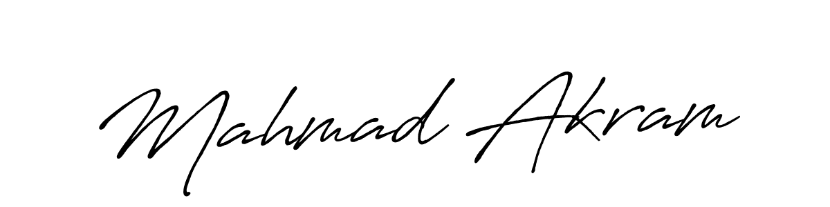 Make a beautiful signature design for name Mahmad Akram. With this signature (Antro_Vectra_Bolder) style, you can create a handwritten signature for free. Mahmad Akram signature style 7 images and pictures png