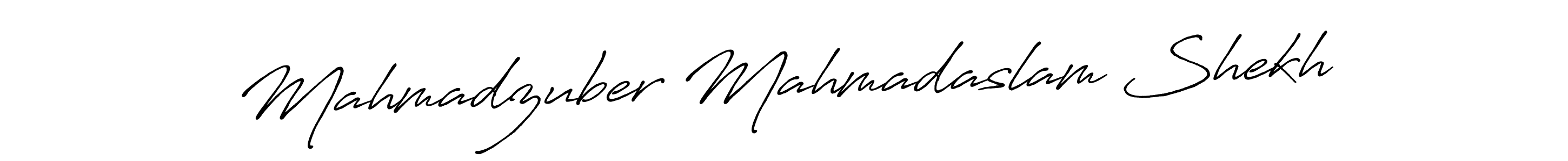 Use a signature maker to create a handwritten signature online. With this signature software, you can design (Antro_Vectra_Bolder) your own signature for name Mahmadzuber Mahmadaslam Shekh. Mahmadzuber Mahmadaslam Shekh signature style 7 images and pictures png