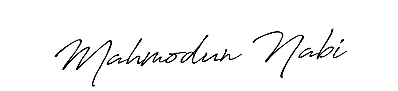 Make a beautiful signature design for name Mahmodun Nabi. With this signature (Antro_Vectra_Bolder) style, you can create a handwritten signature for free. Mahmodun Nabi signature style 7 images and pictures png