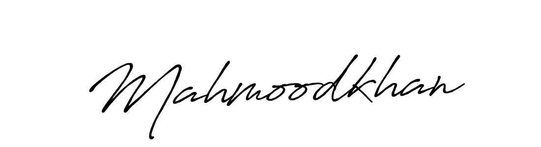 Make a beautiful signature design for name Mahmoodkhan. With this signature (Antro_Vectra_Bolder) style, you can create a handwritten signature for free. Mahmoodkhan signature style 7 images and pictures png