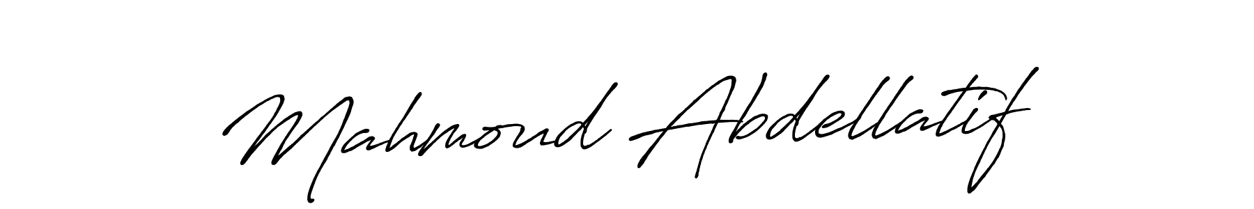 Mahmoud Abdellatif stylish signature style. Best Handwritten Sign (Antro_Vectra_Bolder) for my name. Handwritten Signature Collection Ideas for my name Mahmoud Abdellatif. Mahmoud Abdellatif signature style 7 images and pictures png
