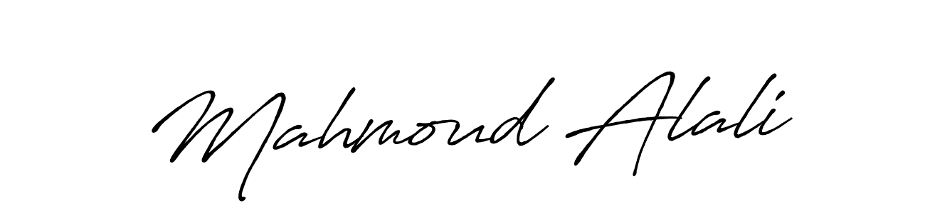 Create a beautiful signature design for name Mahmoud Alali. With this signature (Antro_Vectra_Bolder) fonts, you can make a handwritten signature for free. Mahmoud Alali signature style 7 images and pictures png
