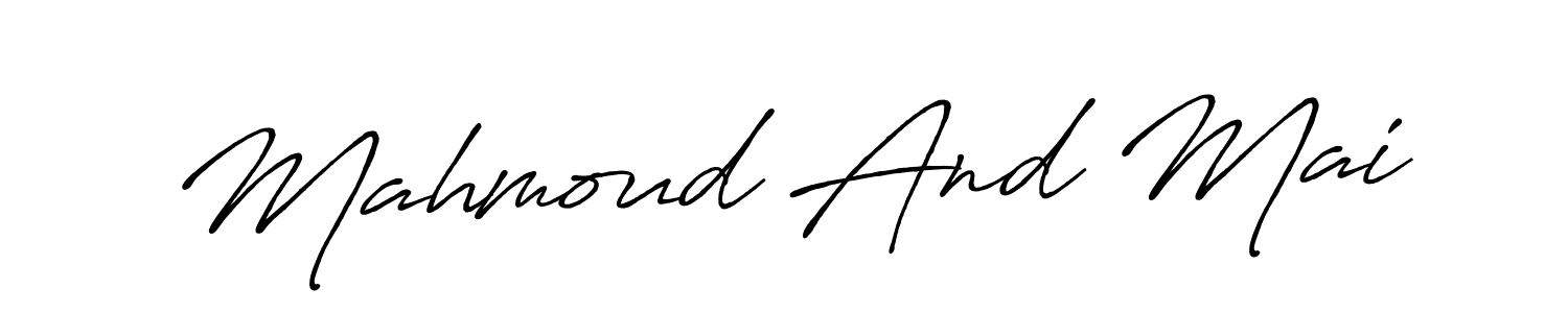 It looks lik you need a new signature style for name Mahmoud And Mai. Design unique handwritten (Antro_Vectra_Bolder) signature with our free signature maker in just a few clicks. Mahmoud And Mai signature style 7 images and pictures png