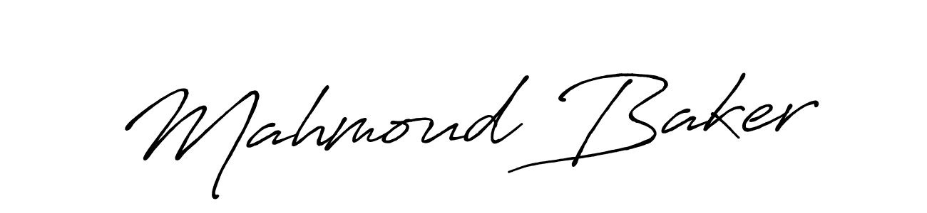 Antro_Vectra_Bolder is a professional signature style that is perfect for those who want to add a touch of class to their signature. It is also a great choice for those who want to make their signature more unique. Get Mahmoud Baker name to fancy signature for free. Mahmoud Baker signature style 7 images and pictures png