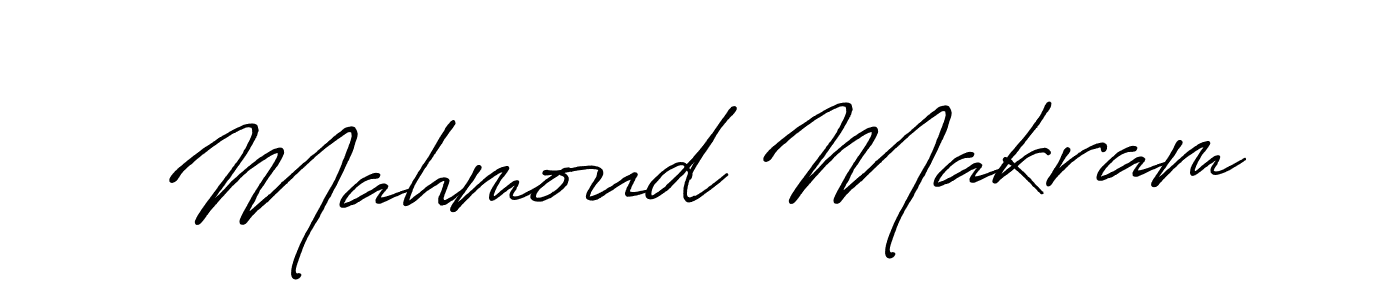 Make a beautiful signature design for name Mahmoud Makram. With this signature (Antro_Vectra_Bolder) style, you can create a handwritten signature for free. Mahmoud Makram signature style 7 images and pictures png