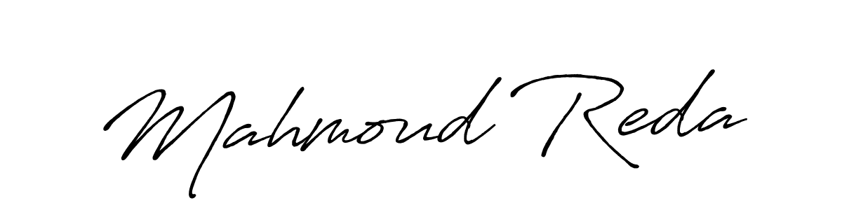 Design your own signature with our free online signature maker. With this signature software, you can create a handwritten (Antro_Vectra_Bolder) signature for name Mahmoud Reda. Mahmoud Reda signature style 7 images and pictures png