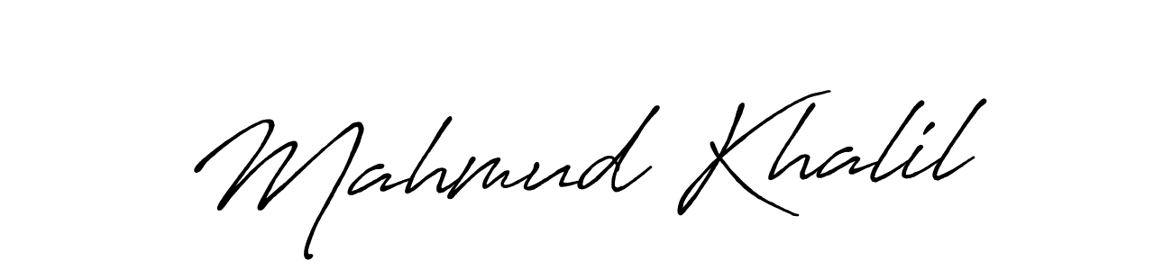 How to make Mahmud Khalil name signature. Use Antro_Vectra_Bolder style for creating short signs online. This is the latest handwritten sign. Mahmud Khalil signature style 7 images and pictures png