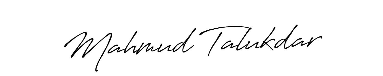 Make a beautiful signature design for name Mahmud Talukdar. With this signature (Antro_Vectra_Bolder) style, you can create a handwritten signature for free. Mahmud Talukdar signature style 7 images and pictures png