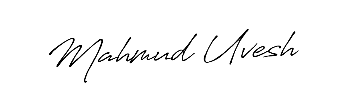Use a signature maker to create a handwritten signature online. With this signature software, you can design (Antro_Vectra_Bolder) your own signature for name Mahmud Uvesh. Mahmud Uvesh signature style 7 images and pictures png