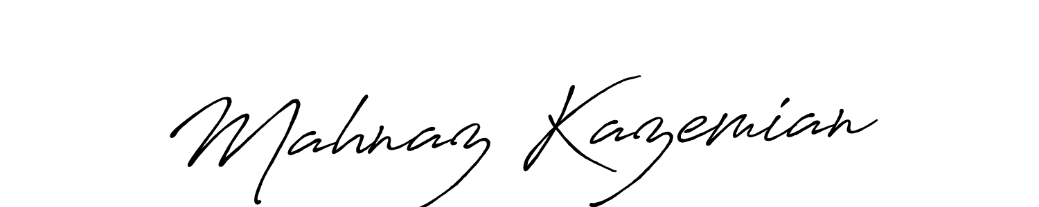 Also we have Mahnaz Kazemian name is the best signature style. Create professional handwritten signature collection using Antro_Vectra_Bolder autograph style. Mahnaz Kazemian signature style 7 images and pictures png